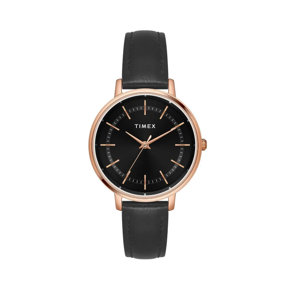Timex Women 34 mm Size Black Dial Analog Watch- TWEL15802