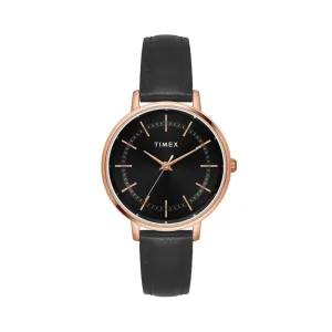 Timex Women 34 mm Size Black Dial Analog Watch- TWEL15802