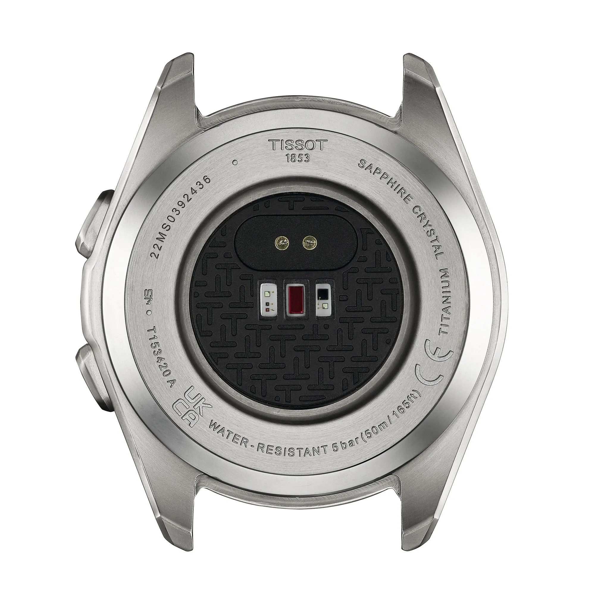 Tissot 44m T-Touch Sports Solar Smart Watch with an Orange Rubber Strap