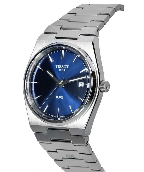 Tissot PRX T-Classic Stainless Steel Blue Dial Quartz T137.410.11.041.00 T1374101104100 100M Men's Watch