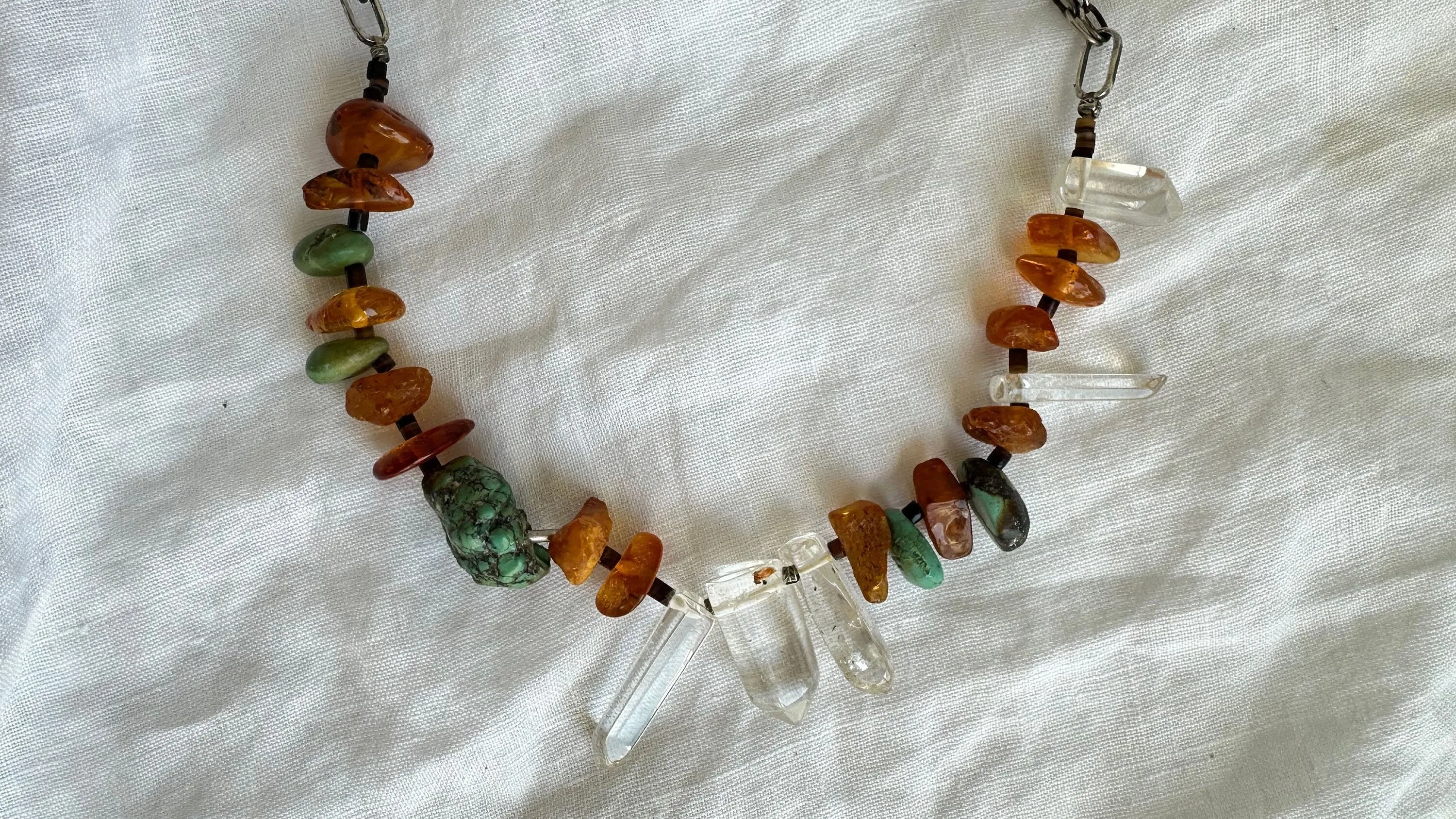 Turquoise, Shell and Baltic Necklace. 2374