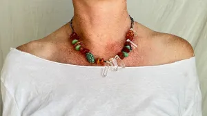 Turquoise, Shell and Baltic Necklace. 2374