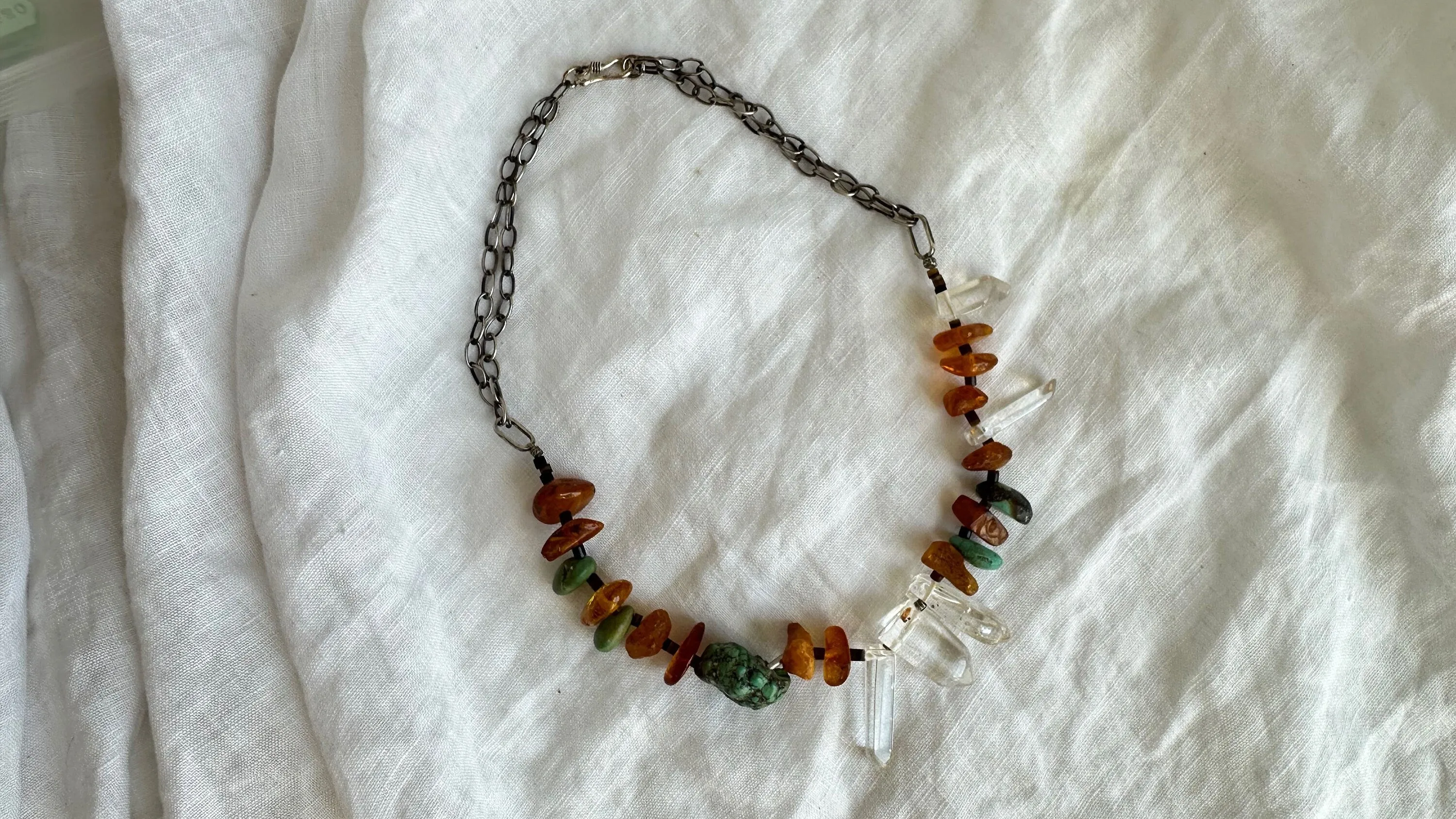 Turquoise, Shell and Baltic Necklace. 2374