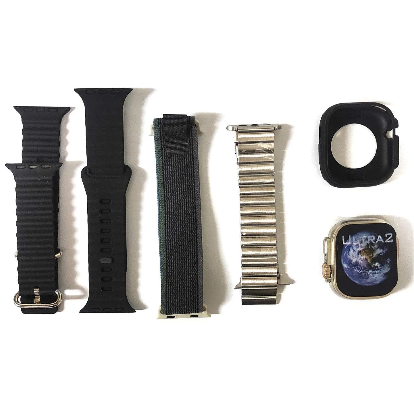 Ultra-2 Big Screen Smart Watch With 4 Bands