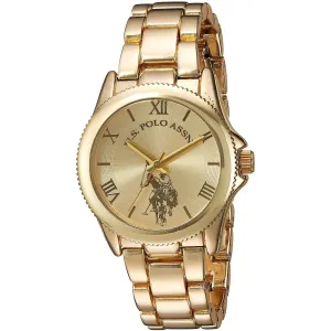 U.S. Polo Assn. Women's USC40043 Analog Display Analog Quartz Gold Watch