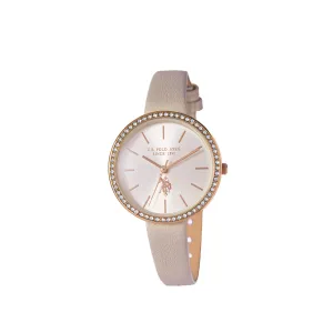 US POLO WOMEN'S LIGHT CALF LEATHER STRAP WITH PERSONALIZED BUCKLE