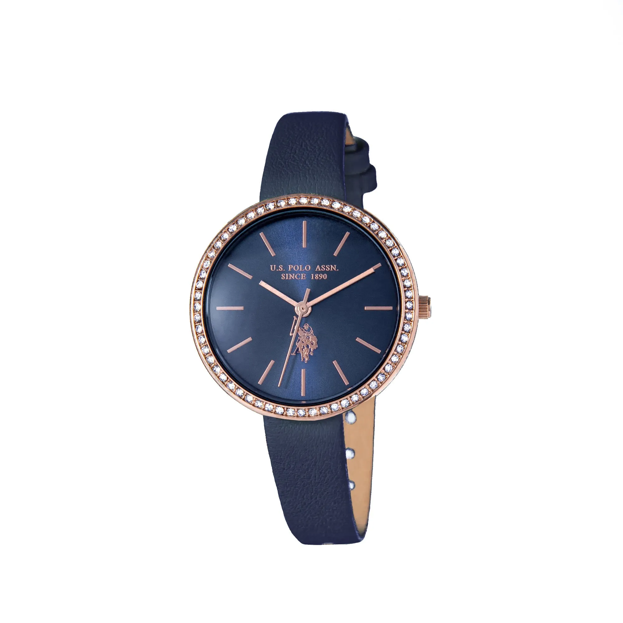US POLO WOMEN'S LIGHT CALF LEATHER STRAP WITH PERSONALIZED BUCKLE
