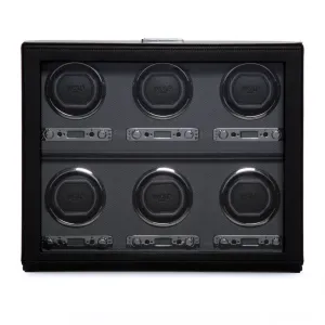 Wolf Black 6 Piece Watch Winder