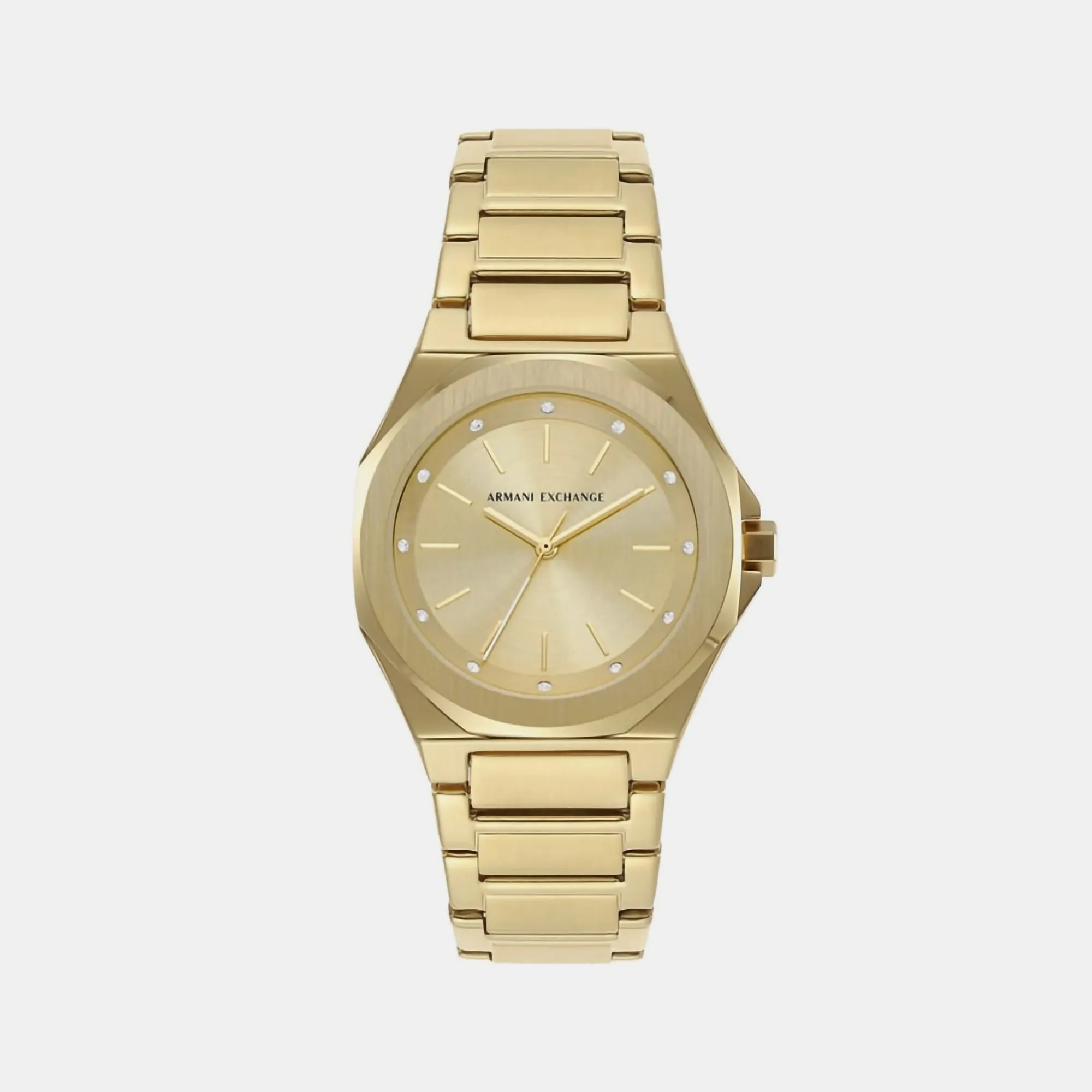 Women's Gold Analog Stainless Steel Watch AX4608