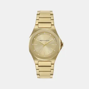 Women's Gold Analog Stainless Steel Watch AX4608