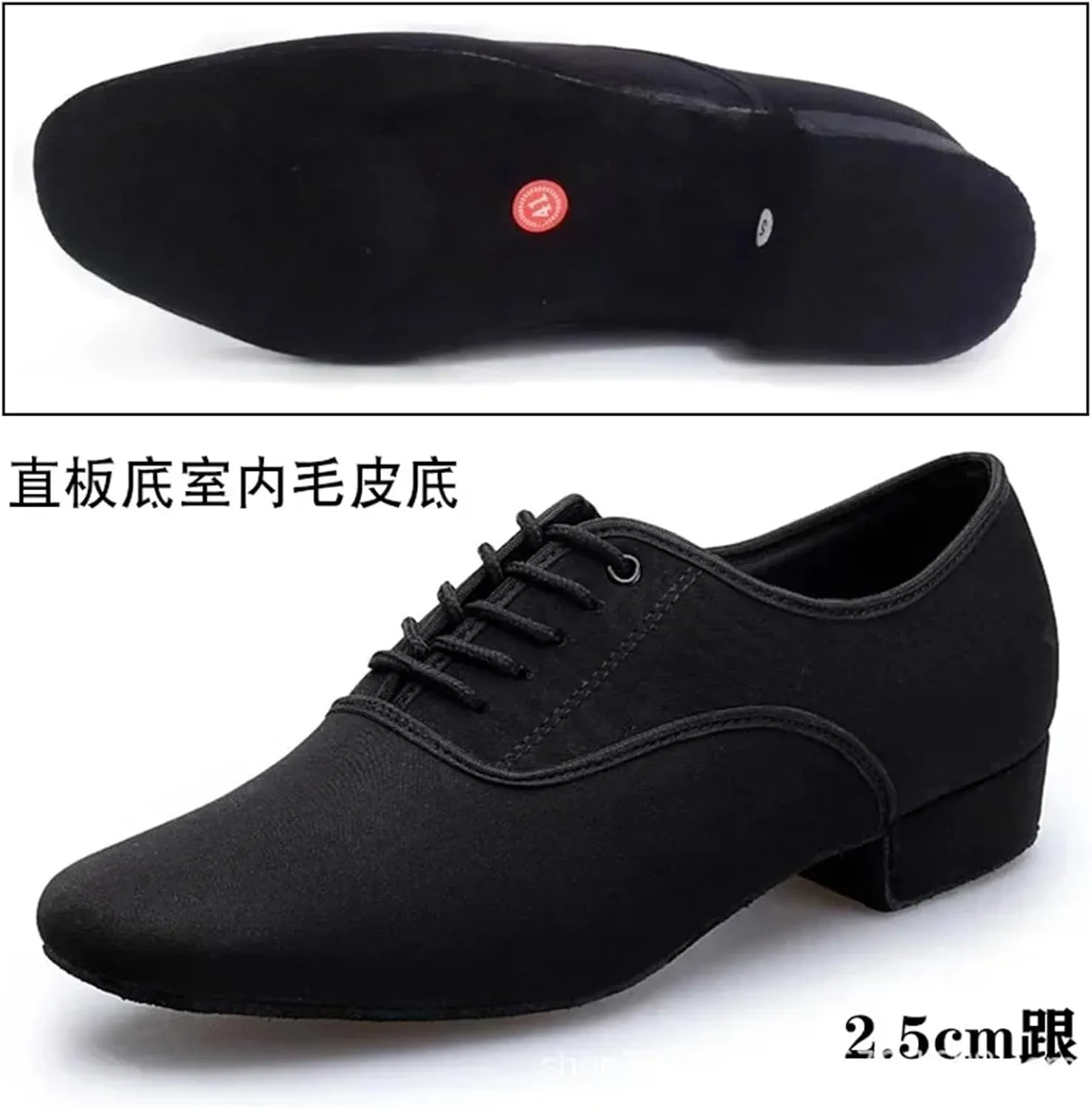 Women's Latin Dance Shoes Men's Jazz Sneaker for Men Professional Black Oxford Upper Latin Salsa Shoe Plus Size Low Heel Tango Ballroom Dance Shoes