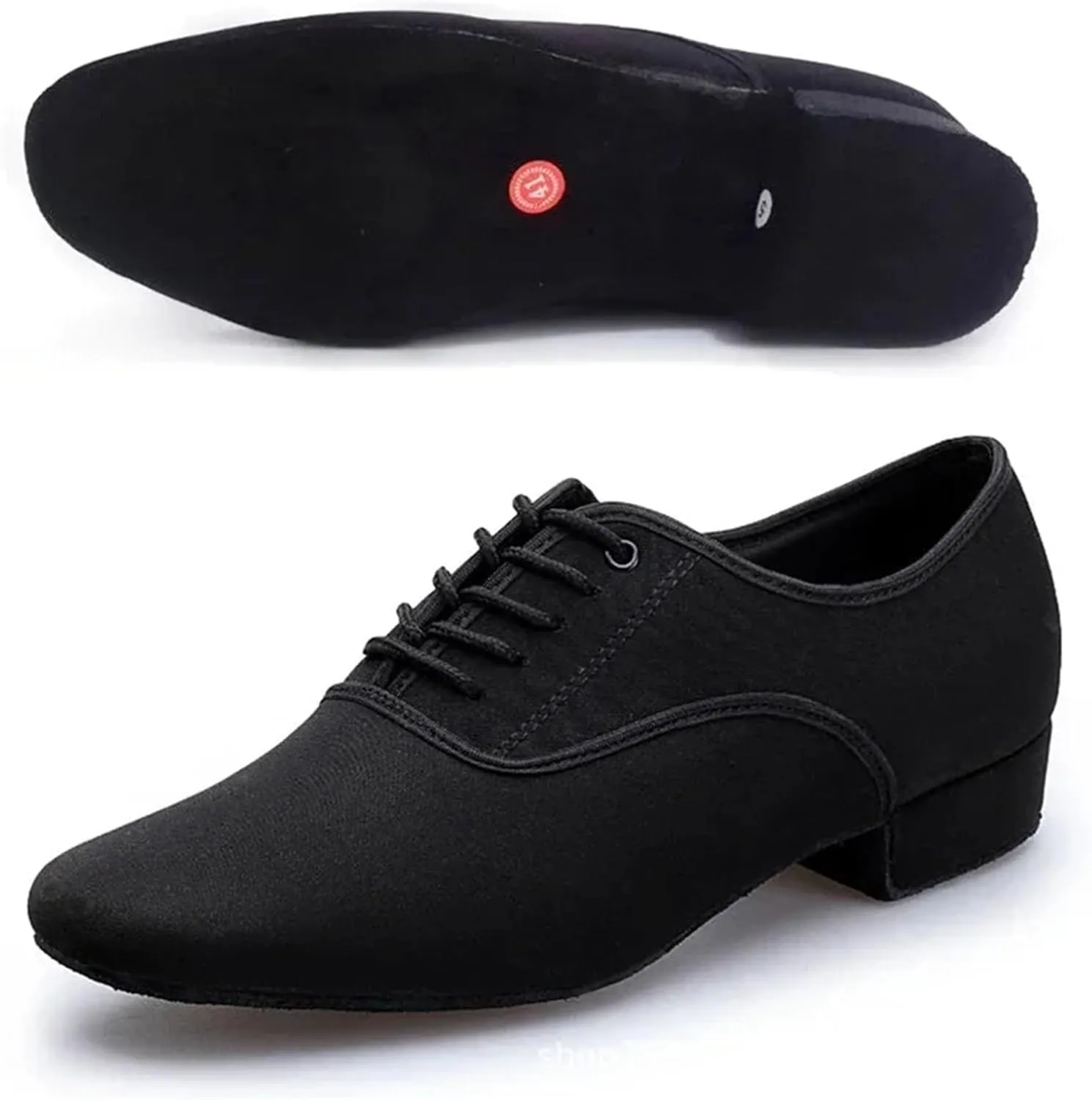 Women's Latin Dance Shoes Men's Jazz Sneaker for Men Professional Black Oxford Upper Latin Salsa Shoe Plus Size Low Heel Tango Ballroom Dance Shoes